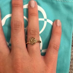 SALE!! Kendra Scott RARE rose gold drusy ring sz 6